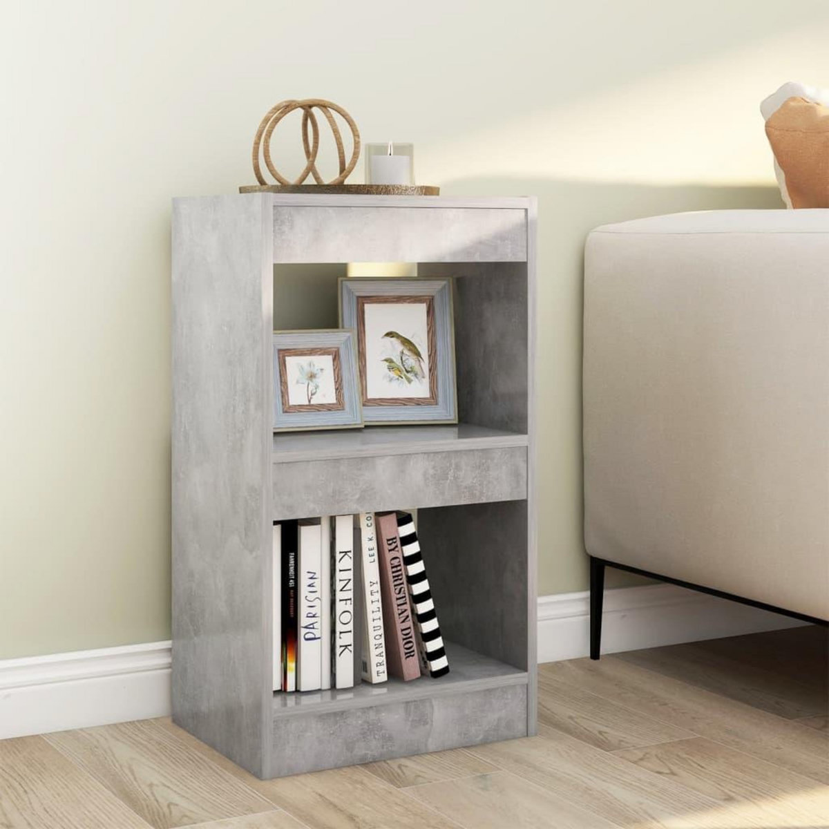 VIDAXL Bibliotheque/Separateur de piece Gris beton 40x30x72 cm