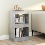 VIDAXL Bibliotheque/Separateur de piece Gris beton 40x30x72 cm