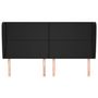 Voir la diapositive 3 : VIDAXL Tete de lit avec oreilles Noir 163x23x118/128 cm Similicuir