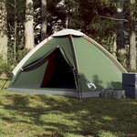 VIDAXL Tente de camping a dome 4 personnes vert impermeable