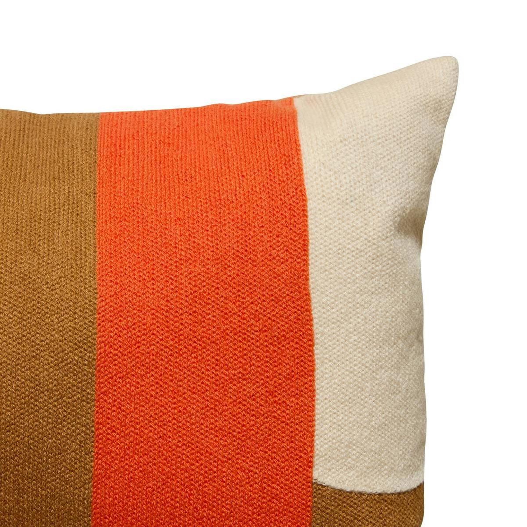 Voir la diapositive 2 : ATMOSPHERA Coussin déco brodé  hary  30x50cm caramel