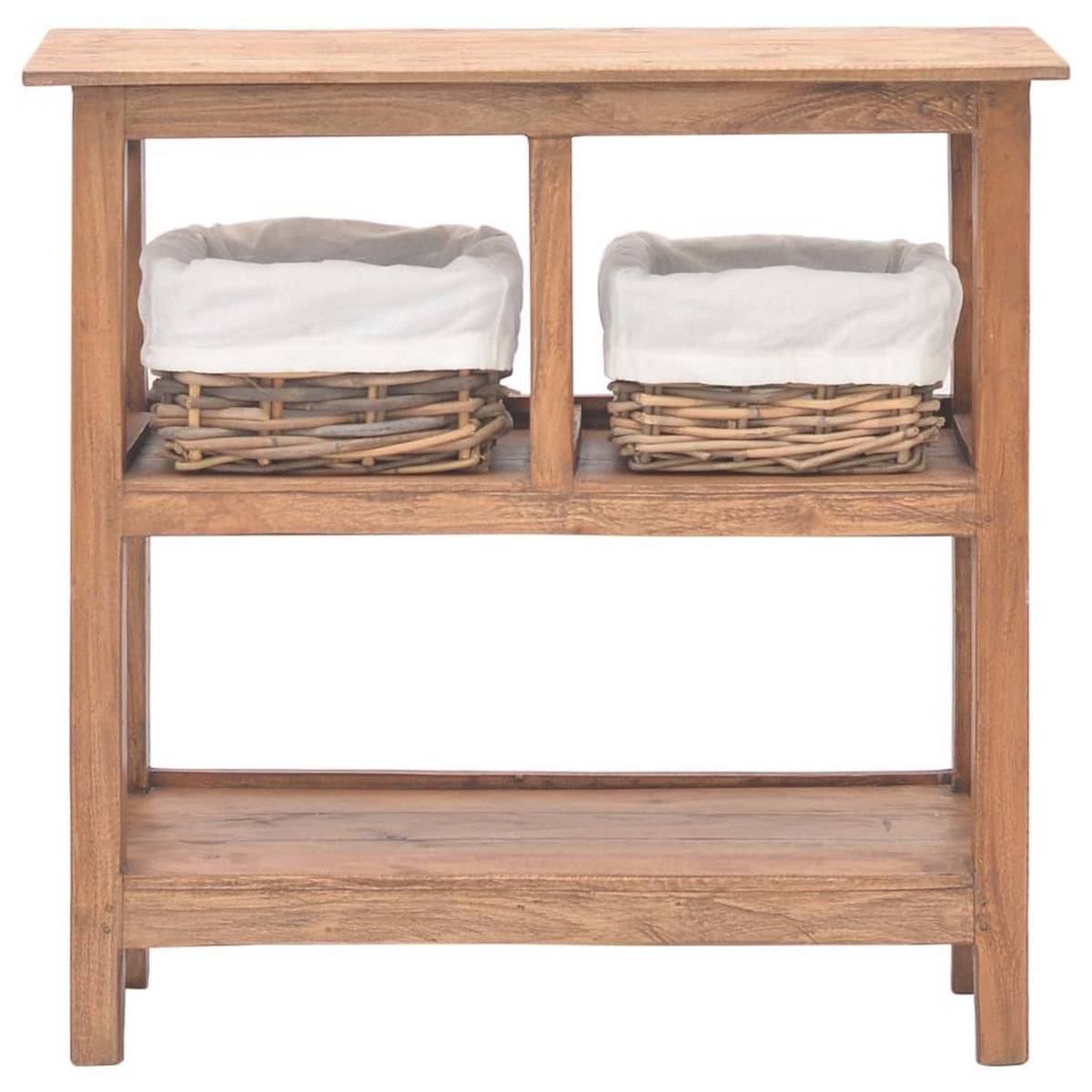 VIDAXL Table console bois d'acajou massif 69x28x70 cm