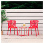 Voir la diapositive 2 : HomeStyle4U Chaise de jardin lot 6 chaises rouges