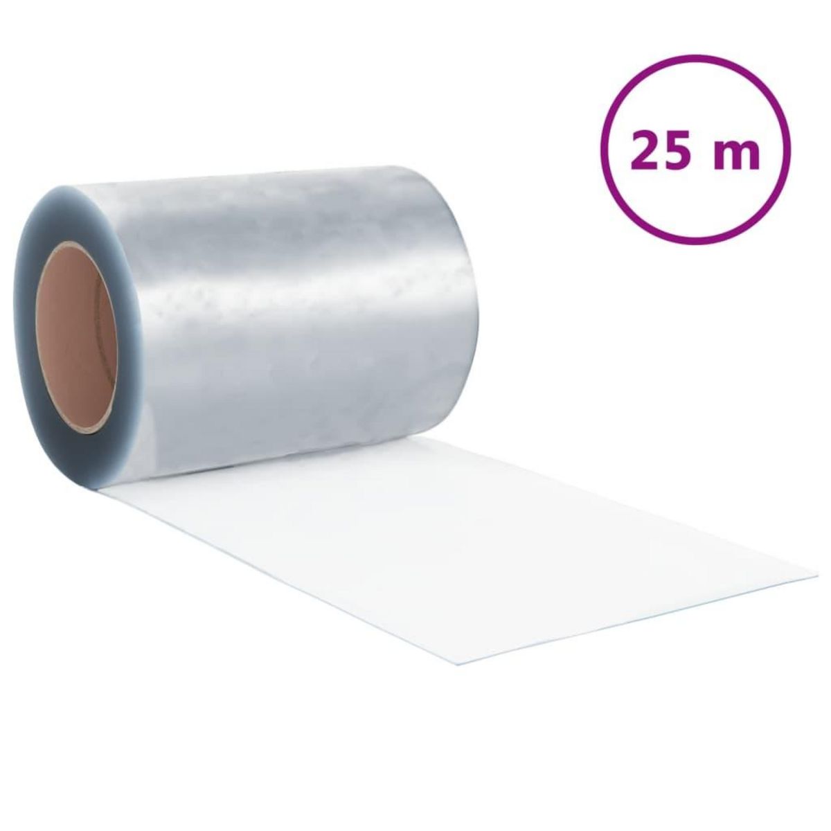 VIDAXL Rouleau de rideau en bande PVC 2,6 mm x 300 mm 25 m