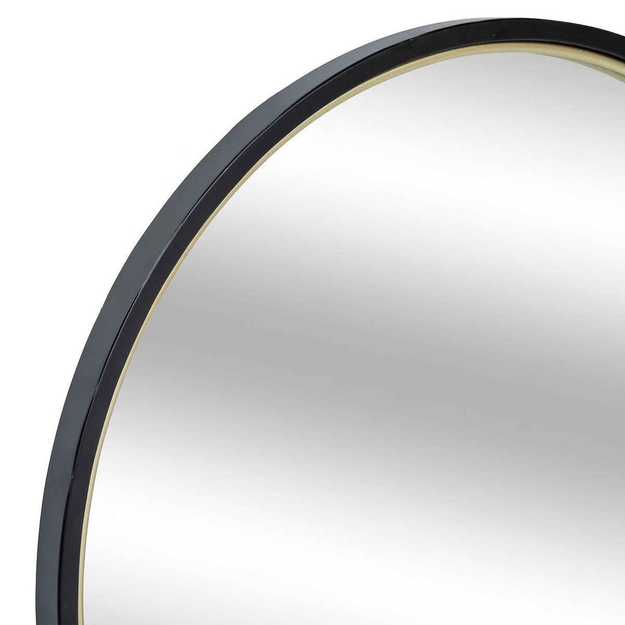 Voir la diapositive 2 : ATMOSPHERA Miroir rond en métal  justin  48cm noir