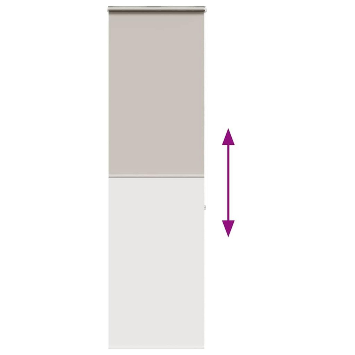 VIDAXL Store enrouleur de douche avec cassette largeur du tissu 56 cm