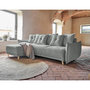 Voir la diapositive 4 : BEST MOBILIER Lena - canapé d'angle réversible convertible - 4 places - style scandinave