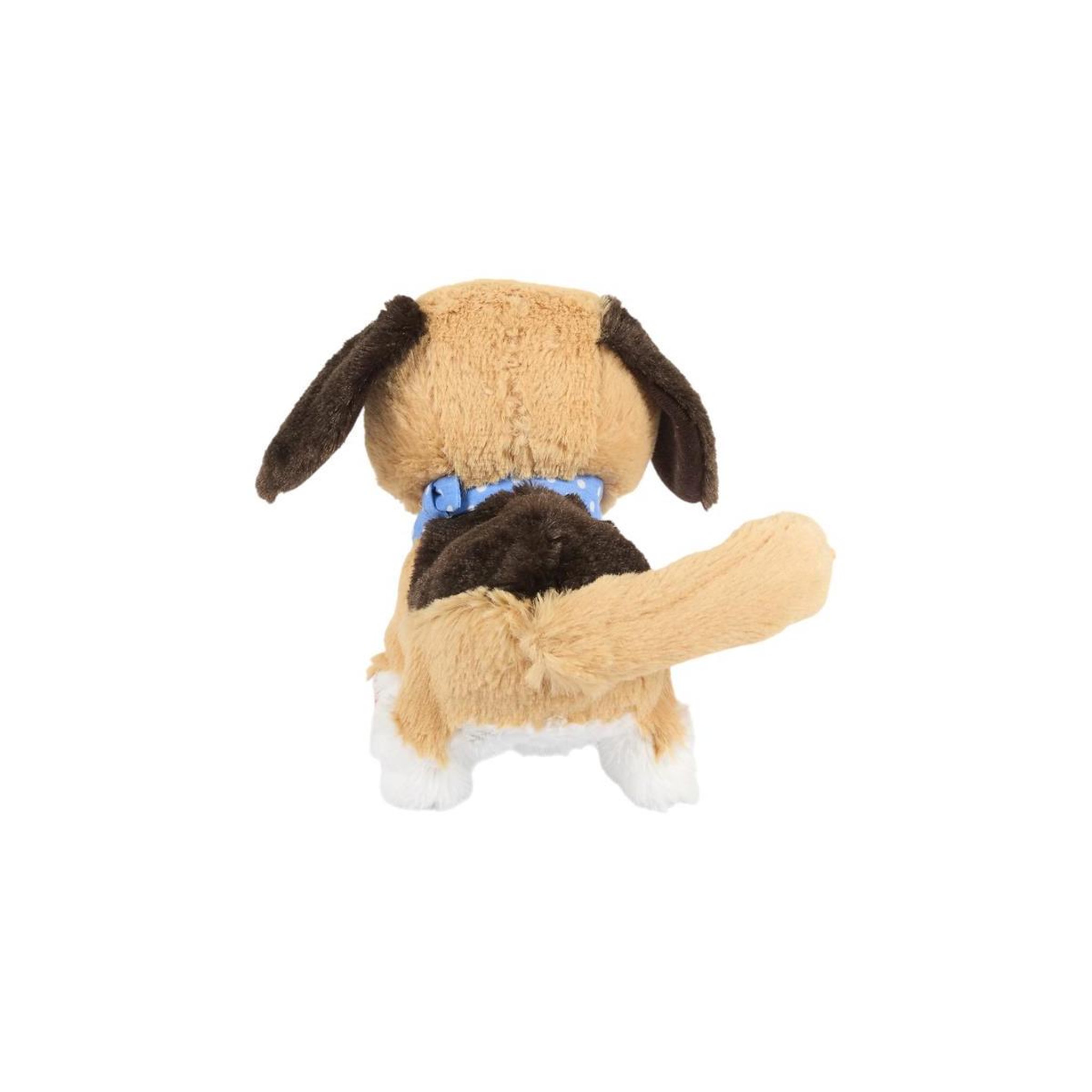 Voir la diapositive 4 : Tom & Zoé Peluche animée chien  galipette  20cm marron