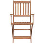 Voir la diapositive 5 : VIDAXL Ensemble a manger d'exterieur pliable 5pcs Bois d'acacia solide