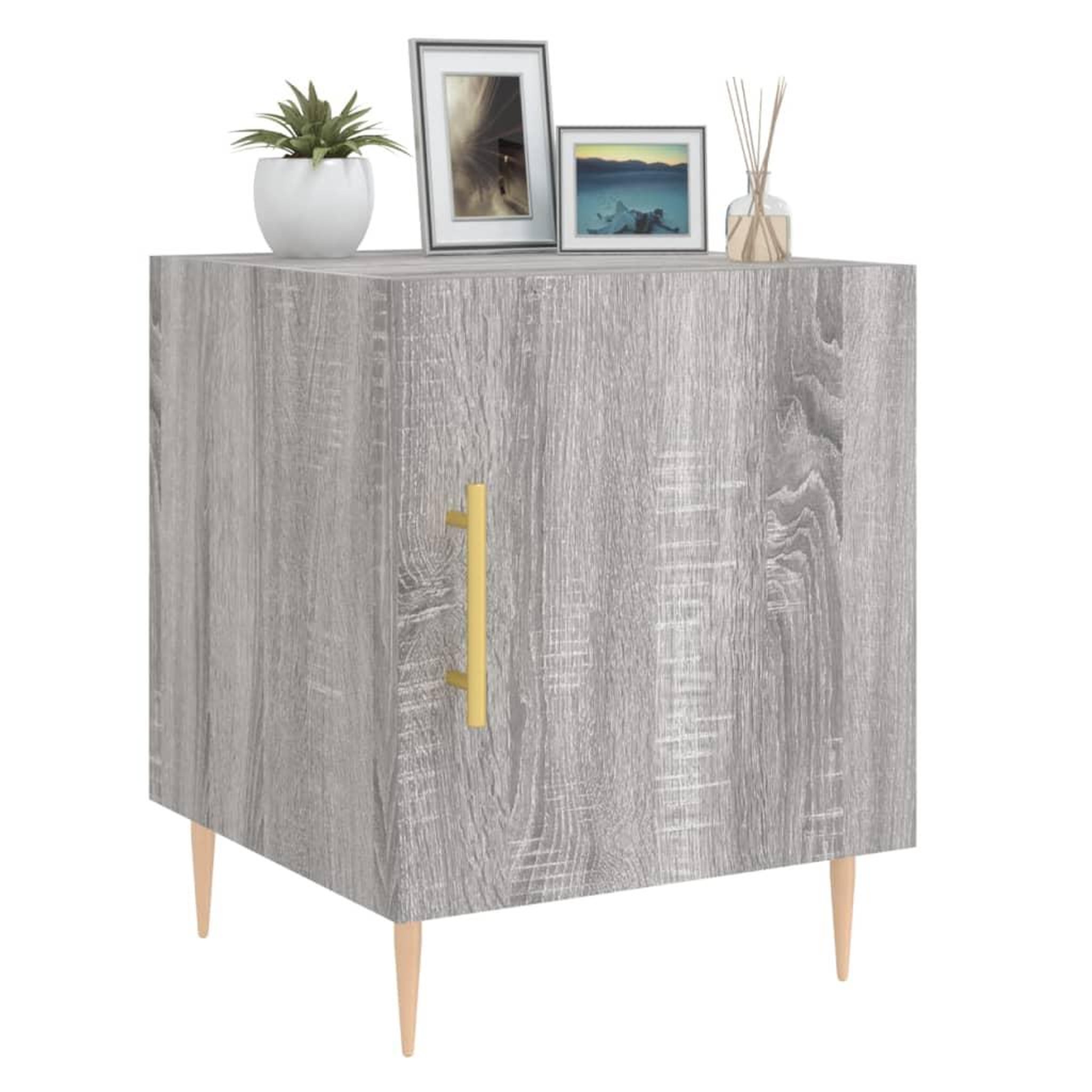 Voir la diapositive 4 : VIDAXL Tables de chevet 2 pcs sonoma gris 40x40x50cm bois d'ingenierie