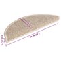 Voir la diapositive 6 : VIDAXL Tapis d'escalier autocollants 15 pcs 56x17x3 cm Beige clair