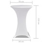 Voir la diapositive 6 : VIDAXL Housse de table Ø 70 cm Blanc extensible 2 pcs