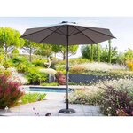 HESPERIDE Parasol droit rond Loompa Ardoise - 3 m - Hespéride