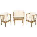 Habitat et Jardin Salon de jardin en bois avec coussins inclus  Milano  - 4 places - Beige