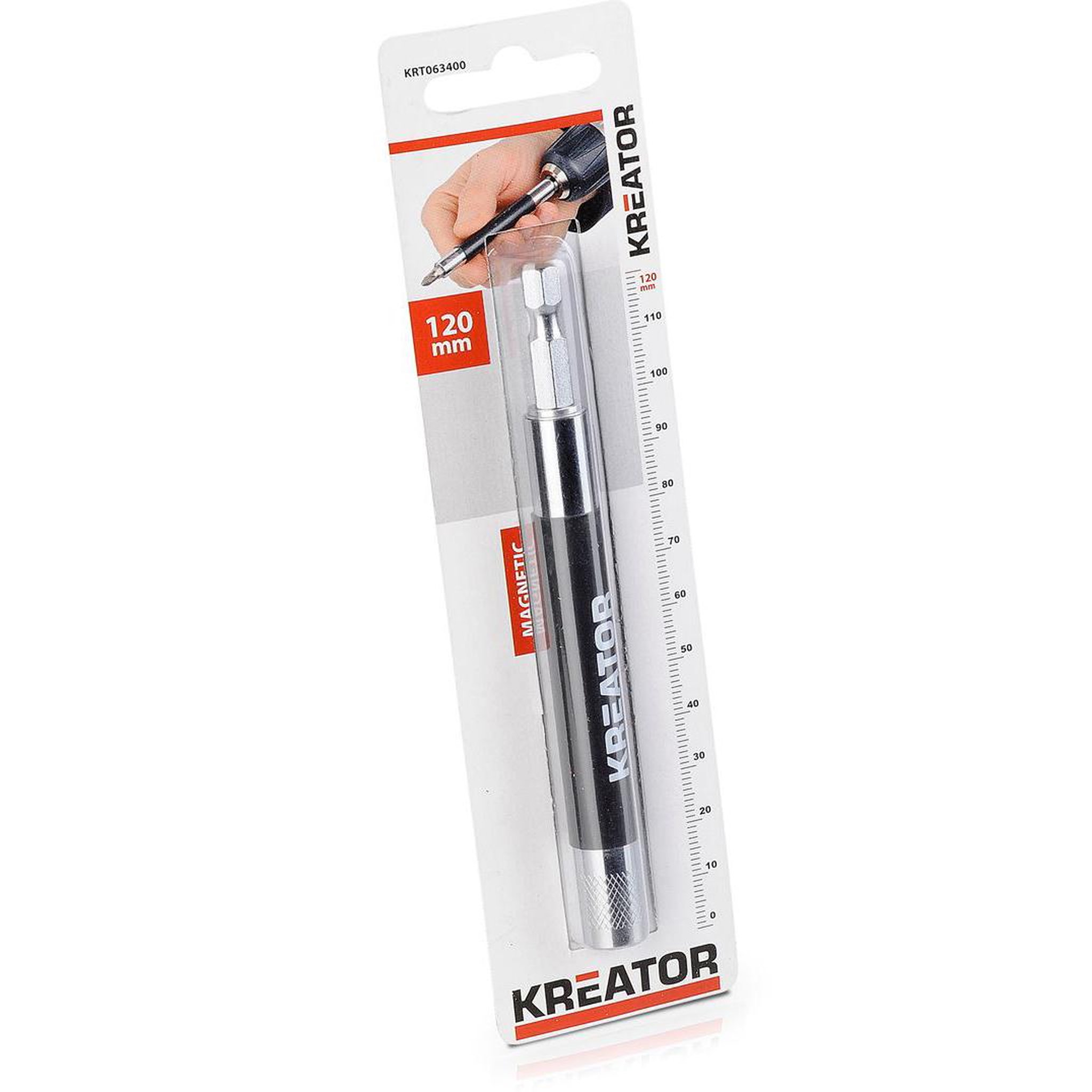 Voir la diapositive 2 : KREATOR Porte-embout magnétique 120 mm Kreator
