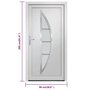 Voir la diapositive 6 : VIDAXL Porte d'entree Blanc 98x200 cm PVC