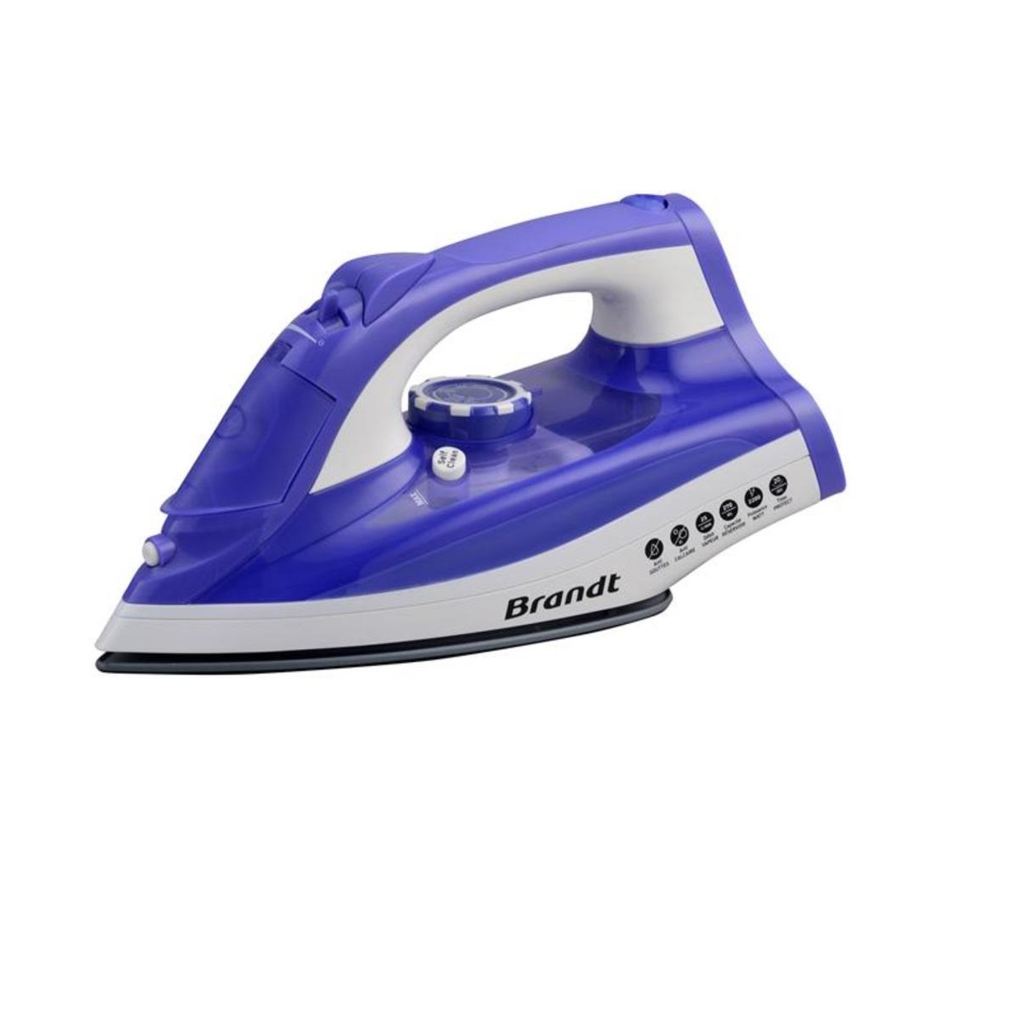 Voir la diapositive 2 : BRANDT Fer à repasser vapeur 2200w 25 g/min - bfv20v