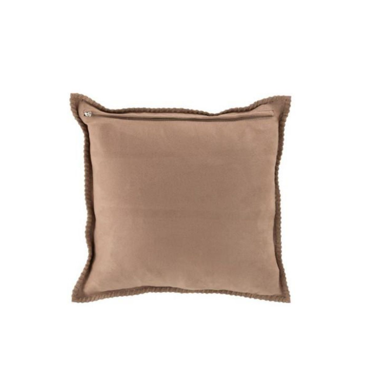 Paris Prix Coussin Déco  Cuir  44cm Beige