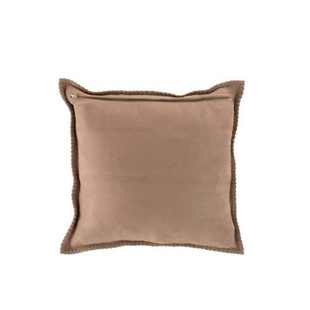Paris Prix Coussin Déco  Cuir  44cm Beige