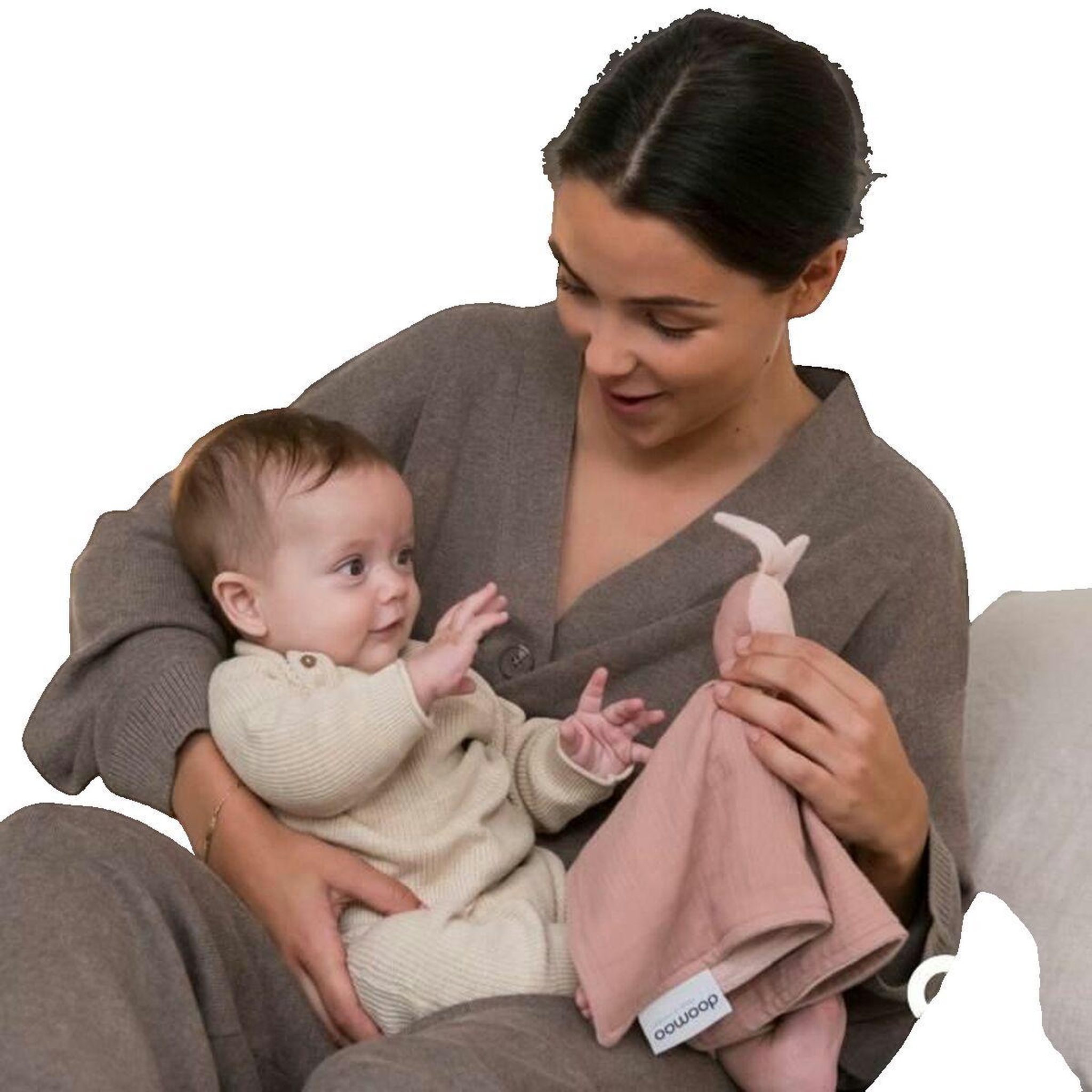 Voir la diapositive 2 : DOUMIE Doudou Doomoo Doudou You&Me rose réversible