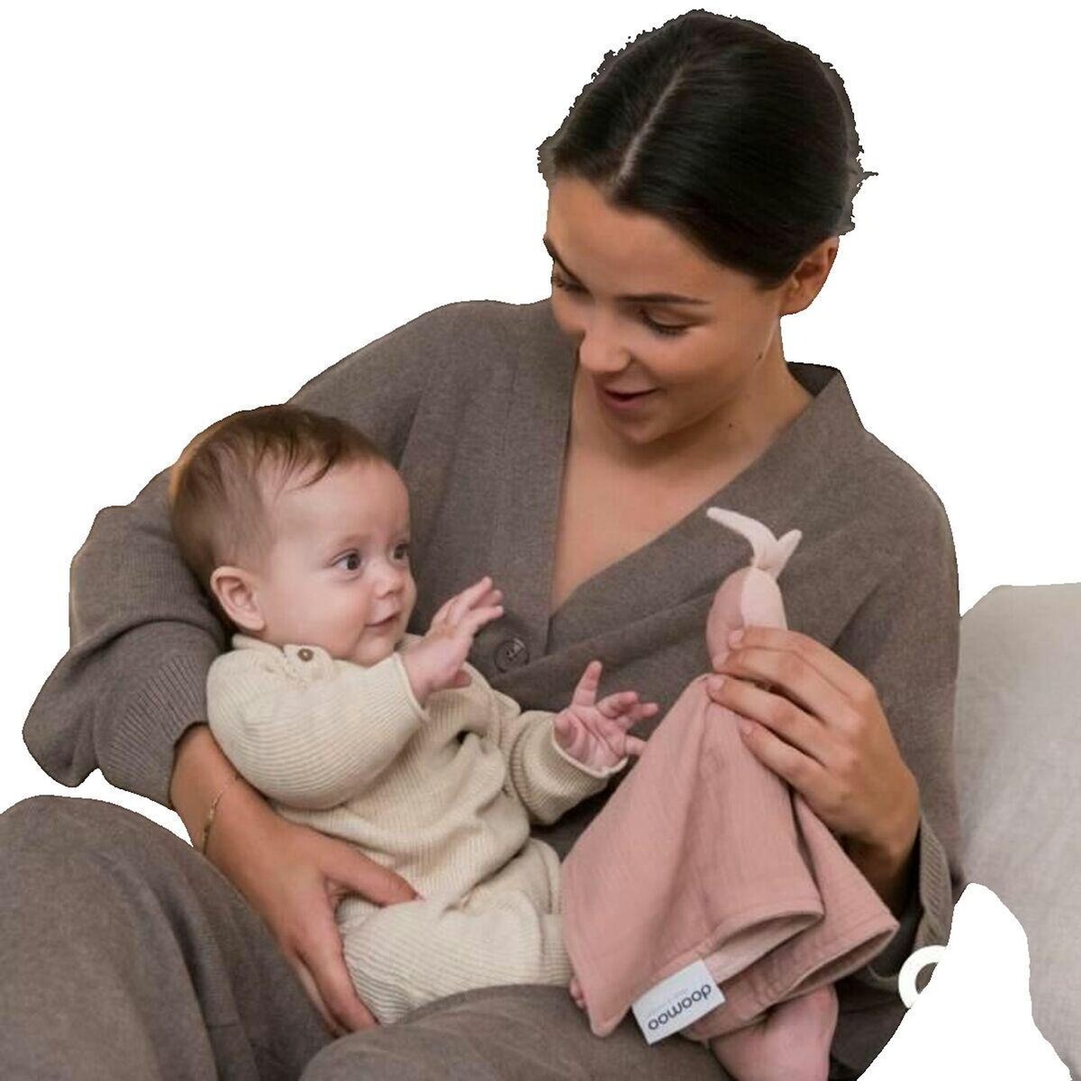 DOUMIE Doudou Doomoo Doudou You&Me rose réversible