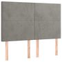 Voir la diapositive 2 : VIDAXL Tetes de lit 4 pcs Gris clair 72x5x78/88 cm Velours