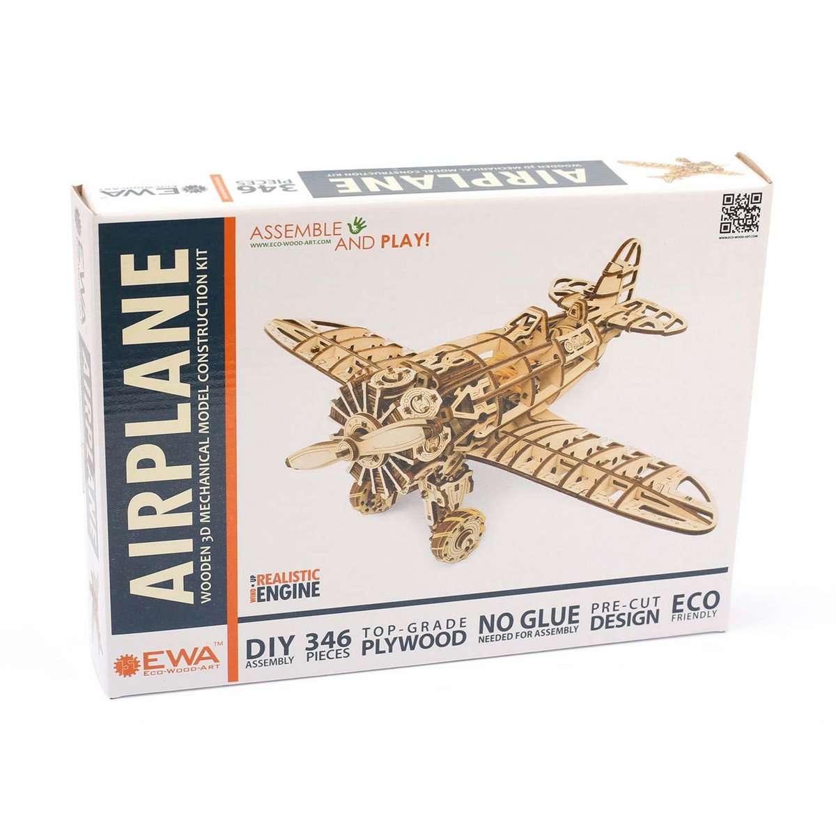ECO WOOD ART Maquette 3D En Bois - Avion 42 Cm