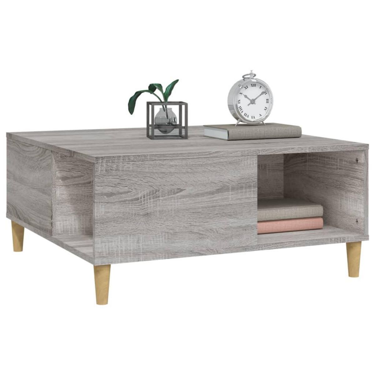 VIDAXL Table basse sonoma gris 80x80x36,5 cm bois d'ingenierie