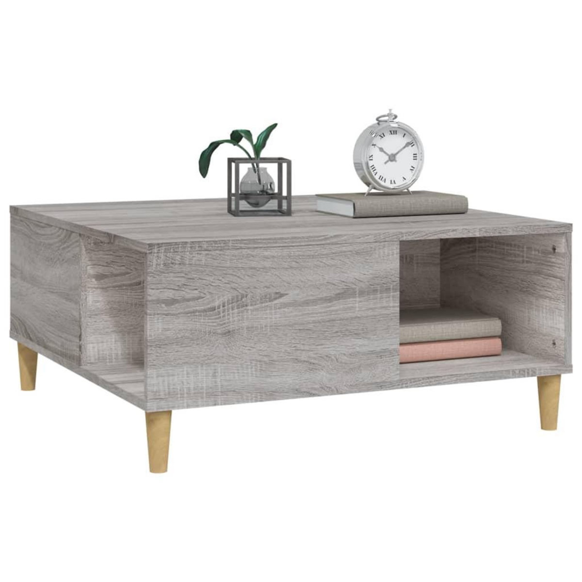 VIDAXL Table basse sonoma gris 80x80x36,5 cm bois d'ingenierie