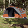 Voir la diapositive 3 : VIDAXL Tente familiale tunnel 7 personnes gris et orange impermeable