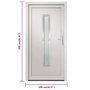 Voir la diapositive 6 : VIDAXL Porte d'entree Blanc 108x208 cm PVC