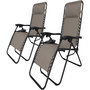 Voir la diapositive 1 : Habitat et Jardin Lot de 2 Fauteuils de jardin inclinable zéro gravité  Sintra  - Taupe