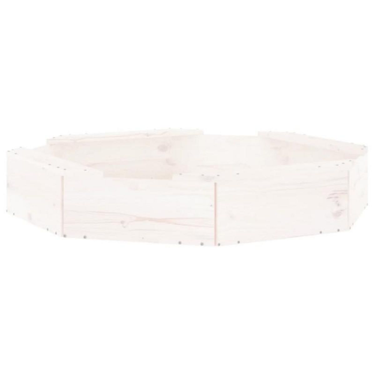 VIDAXL Bac à sable avec sièges blanc octogone bois de pin massif