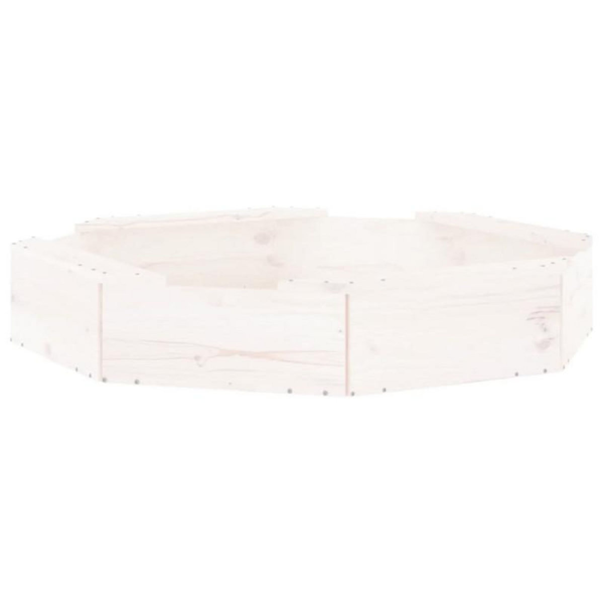 VIDAXL Bac à sable avec sièges blanc octogone bois de pin massif