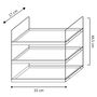 Voir la diapositive 4 : VS VENTA-STOCK Étagère Ero à 3 niveaux, bois de paulownia
