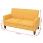 Voir la diapositive 4 : VIDAXL Canape a 2 places 244721 cm jaune