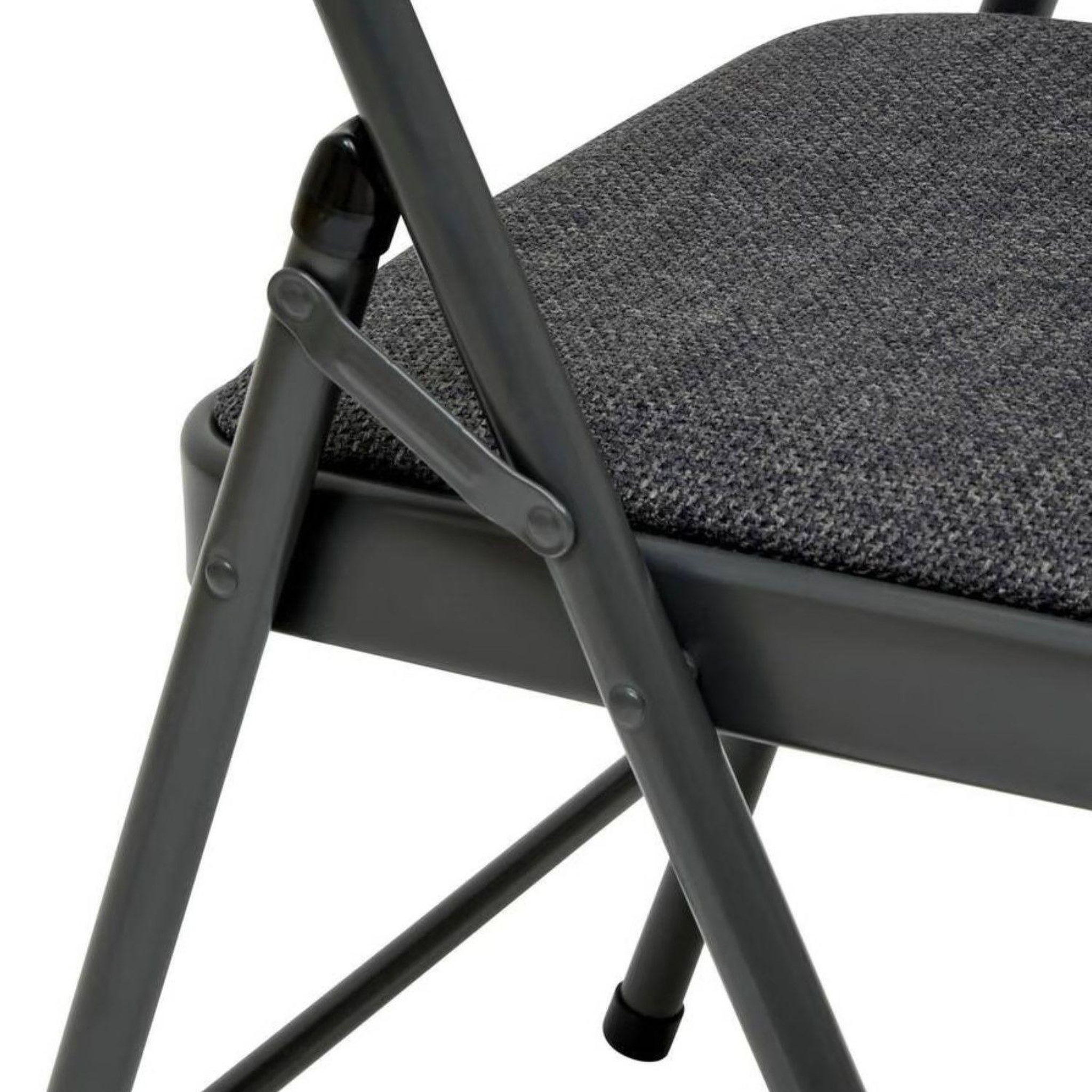 Voir la diapositive 5 : FIVE Lot de 4 chaises pliantes en tissu chiné FLEXY