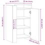 Voir la diapositive 6 : VIDAXL Buffet noir 45x35x75 cm bois d'ingenierie