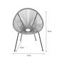 Voir la diapositive 3 : Habitat et Jardin Lot de 2 fauteuils de jardin  Ania  - Gris