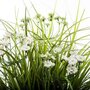  Plante Artificielle en Pot  Herbes Folles  40cm Blanc