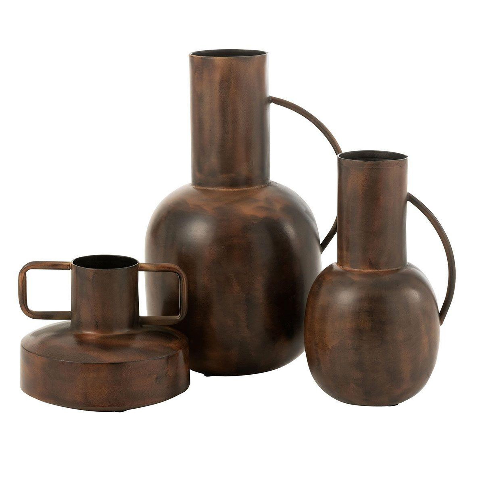 Voir la diapositive 2 : J-LINE Vase Design en Métal  Sparta  36cm Bronze
