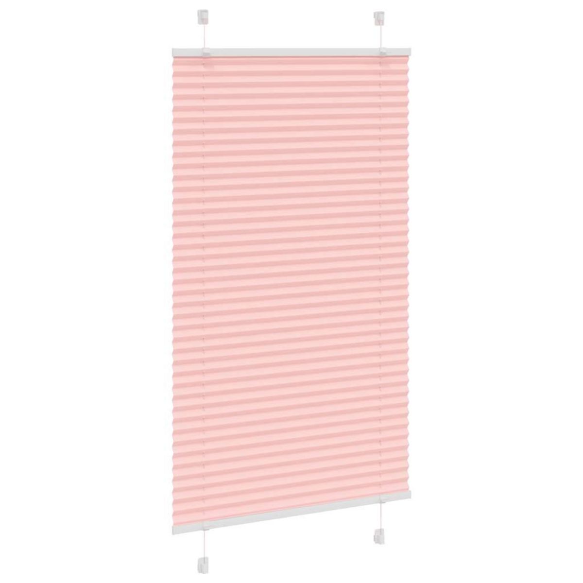 VIDAXL Store plisse rose 80x100 cm largeur du tissu 79,4 cm polyester