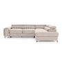 Voir la diapositive 6 : BEST MOBILIER Talisay - canapé d'angle droit - 5 places - convertible avec coffre - en velours