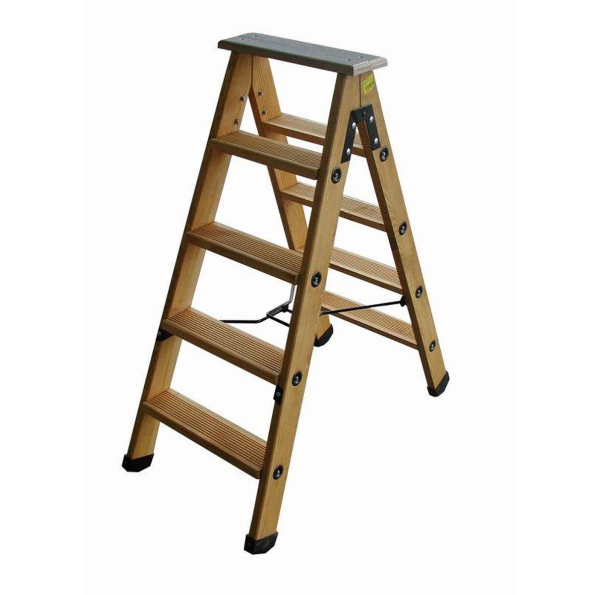 OUTIFRANCE Escabeau double plans compas rigide 3 marche + tablette