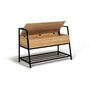 Voir la diapositive 1 : Banquette avec coffre et étagère métal MATEO