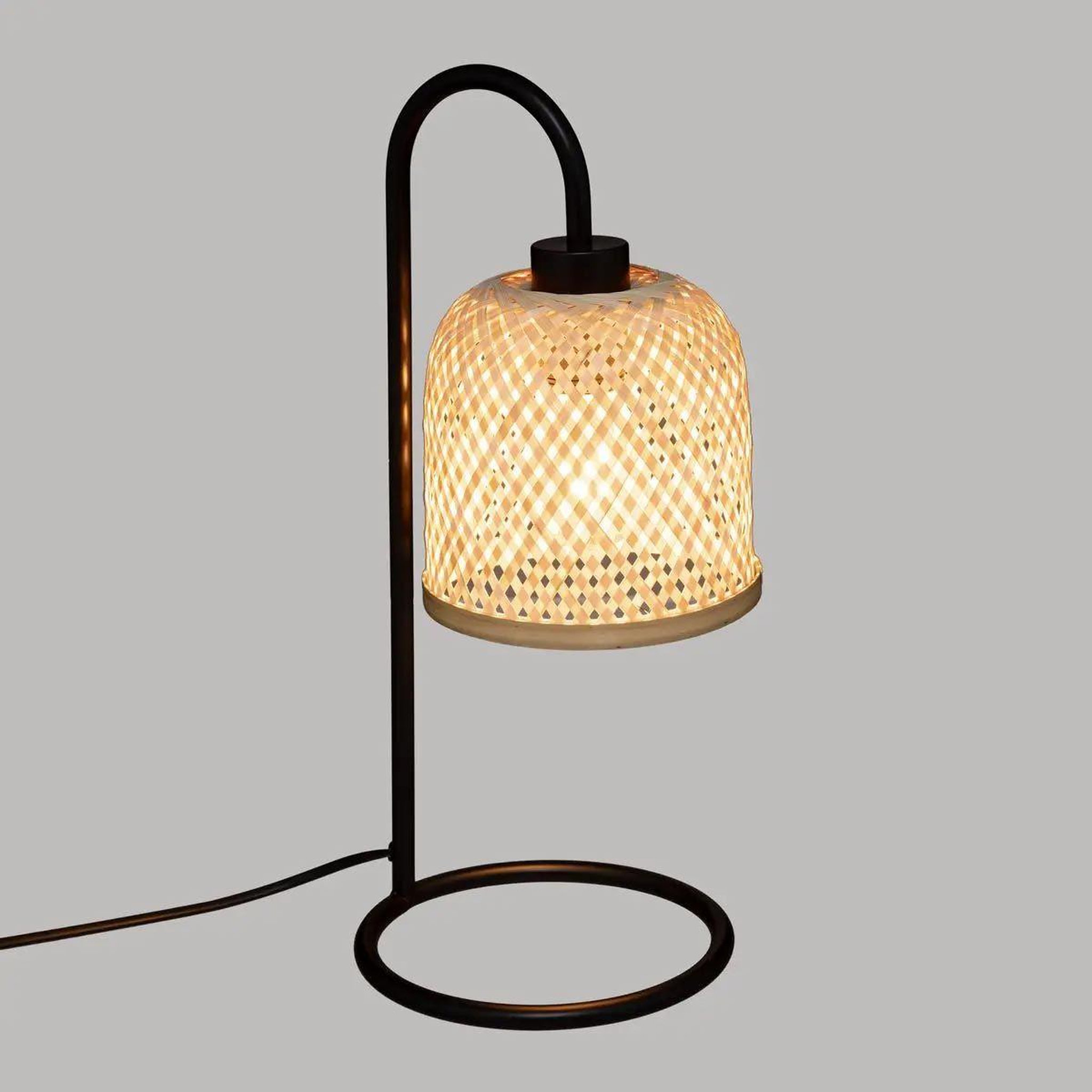 Voir la diapositive 2 : ATMOSPHERA Lampe à poser design  alicante  43cm beige & noir