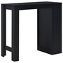 Voir la diapositive 3 : VIDAXL Table de bar avec etagere Noir 110x50x103 cm