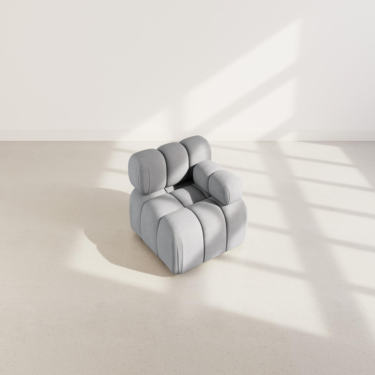 LISA DESIGN Ruby - module d'assise droit en velours texturé