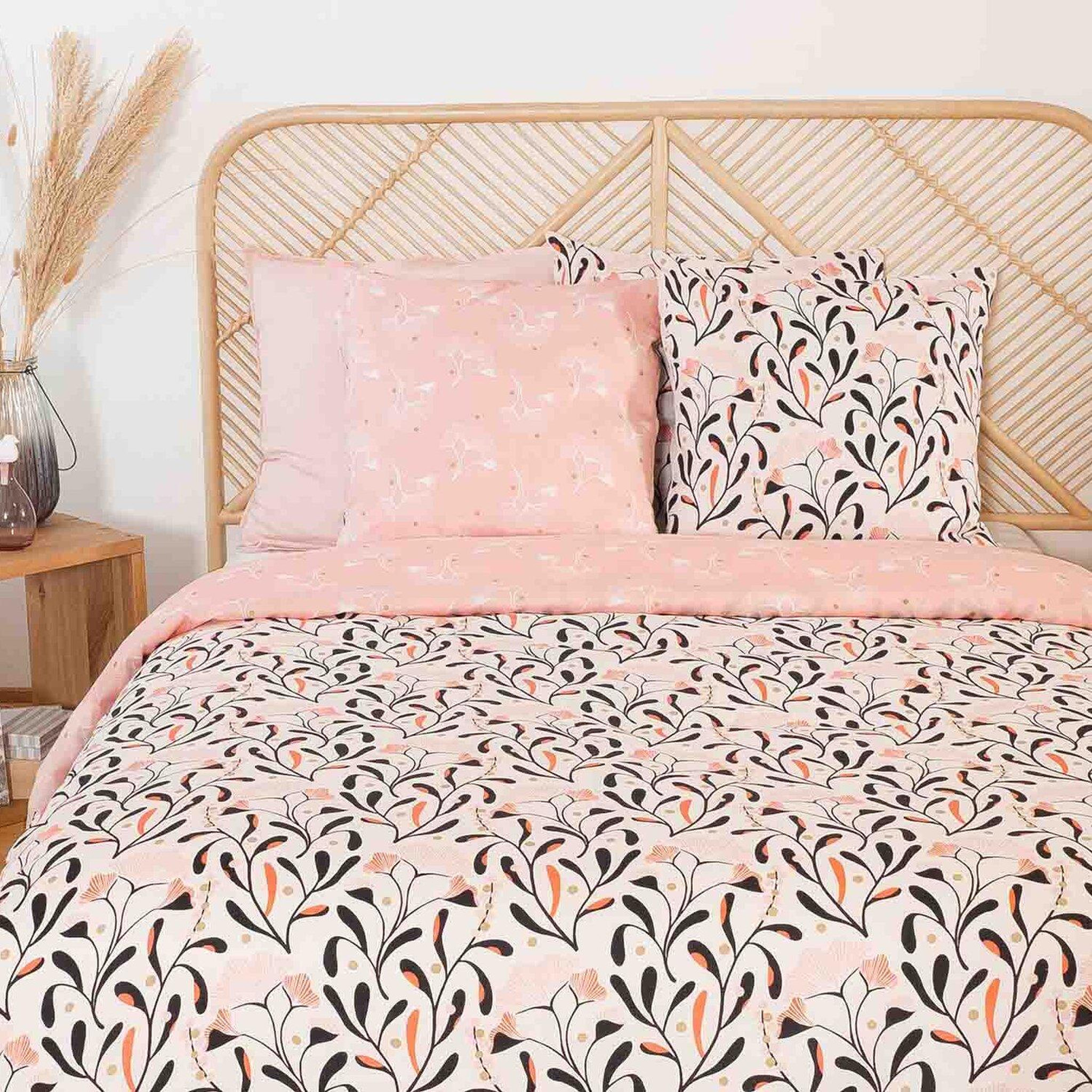 Voir la diapositive 1 : Home collection Parure housse de couette 100% satin de coton bio 78fils joy