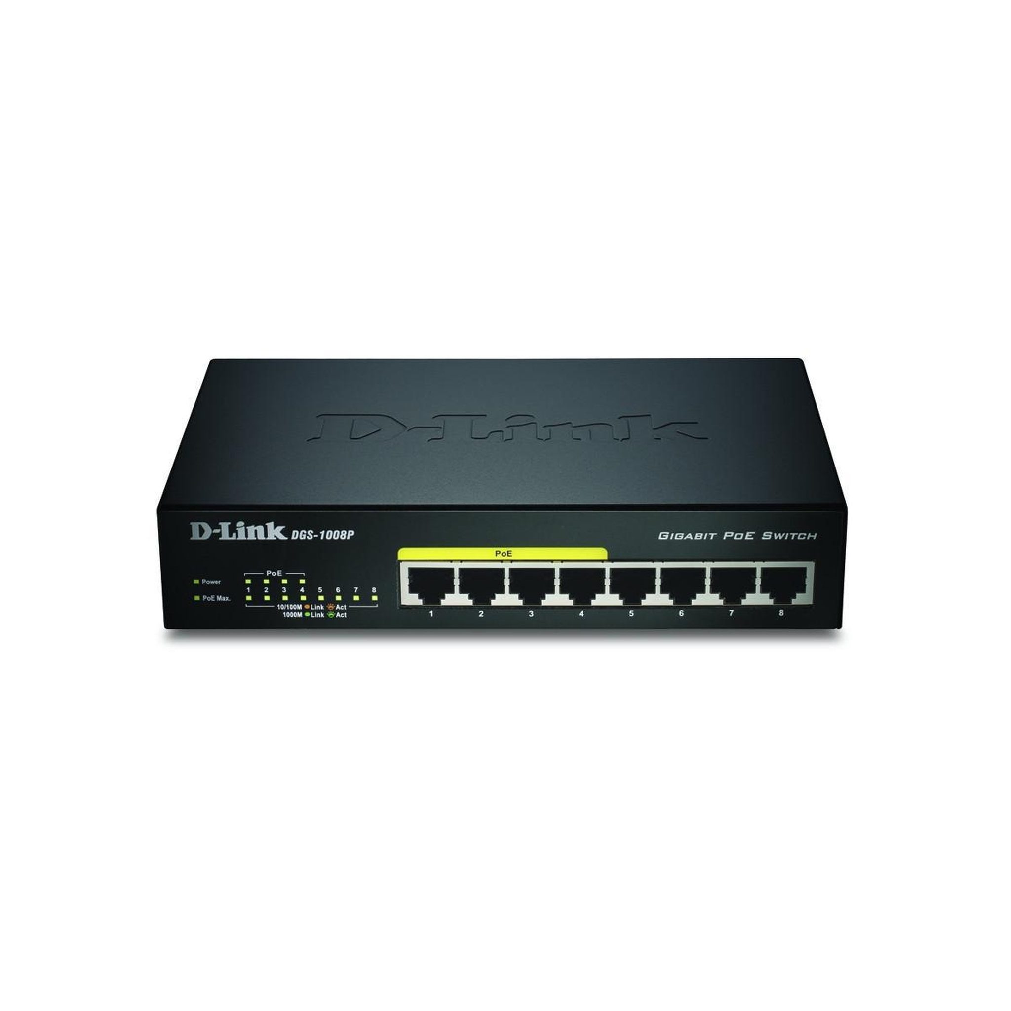 Voir la diapositive 2 : D-Link Switch D-Link DGS-1008P 8 ports Gigabit PoE bureau et maison
